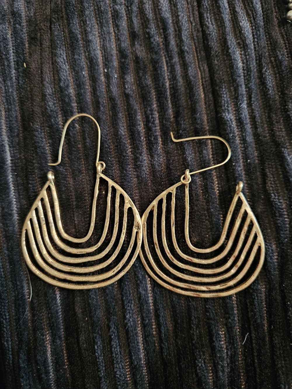 Gold-Tone Multi-Arc Drop Earrings - Women Jewelry